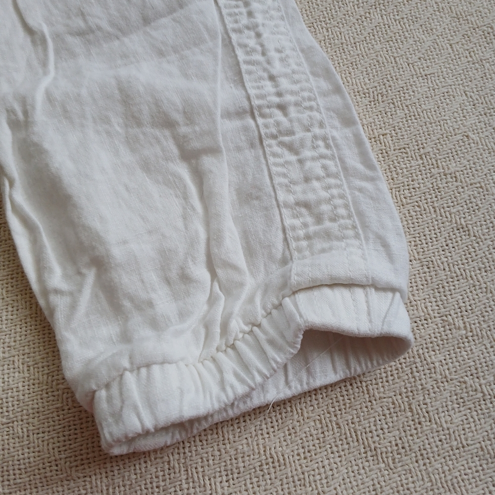 Athleta Cabo White Linen Joggers - Size 6 - Picture 6 of 9